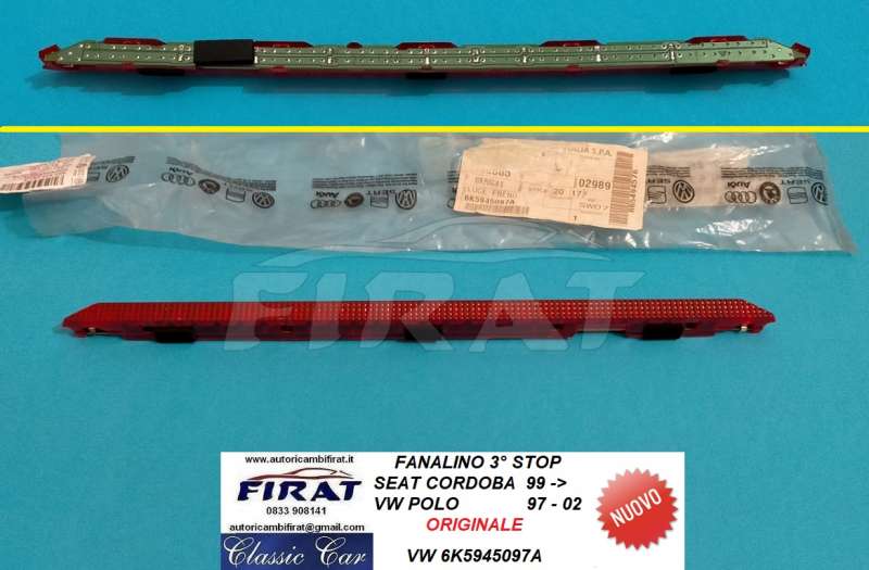 FANALINO 3 STOP VW POLO - SEAT CORDOBA (6K5945097A)